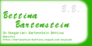 bettina bartenstein business card